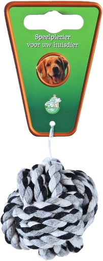 [BR_203373] TOUWBAL KATOEN 5 CM wit zwart