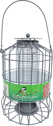 [BR_203591] # PINDAHOUDER MET. KL.VOGELS GRIJS 24X17CM