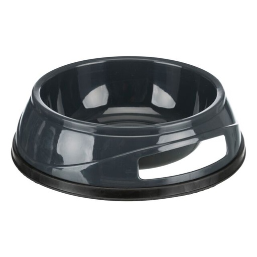 [24951] Voer/waterbak, zwaar, kunststof/rubberbodem, 0,5 l/ø 14 cm