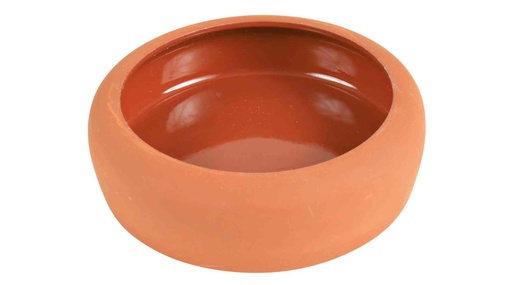 [60671] Voer/waterbak met afgeronde rand, keramiek, 250 ml/ø 13 cm, terracotta