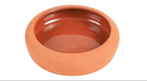 [60673] Voer/waterbak met afgeronde rand, keramiek, 600 ml/ø 19 cm, terracotta