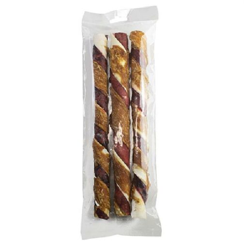 [04-083] Wit Buffelhuid rolls 25cm kip bacon  3st
