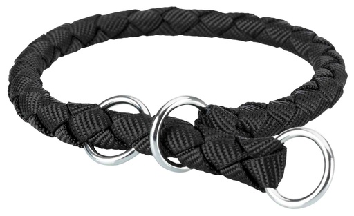 [143901] Cavo Anti-Trek Halsband, M/L: zwart/zilver 43/51cm
