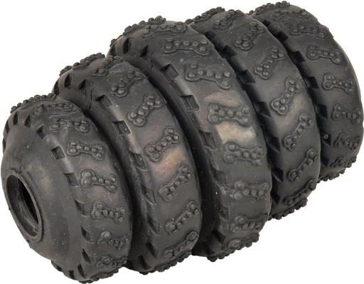 [BR_204032] HS RUBBER GLADIATOR TYRE ROLLER ZWART 8CM