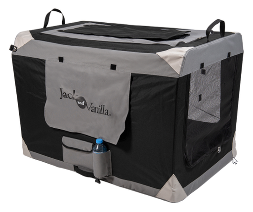 [BR_204321] # JV TRAVEL Plooibare Kennel Grijs-M 70x52x52cm