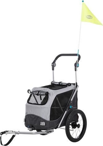 [12796] # Fietskar, snelvouw-functie, M: 63 × 95 × 90/132 cm, grijs