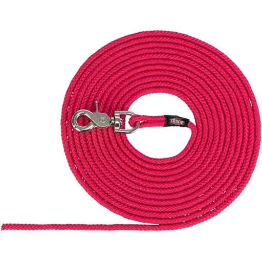 [19795] Sleeplijn, trigger snap haak, rond, S–L: 10 m/ø 6 mm, fuchsia