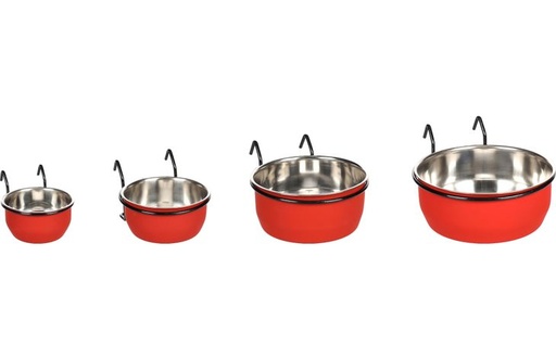 [BR_205647] EET- DRINKPOT AVARO HAAK 10CM ROOD/ ZWART 290ML
