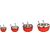 [BR_205648] # EET- DRINKPOT AVARO HAAK 13CM ROOD/ ZWART 580ML