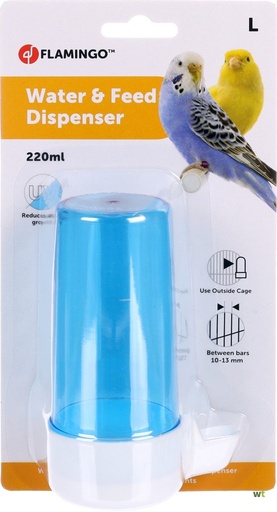 [BR_205718] !! WATER-VOEDER FONTEIN NERI L TRANSPARANT/WIT 13x6CM 220ML