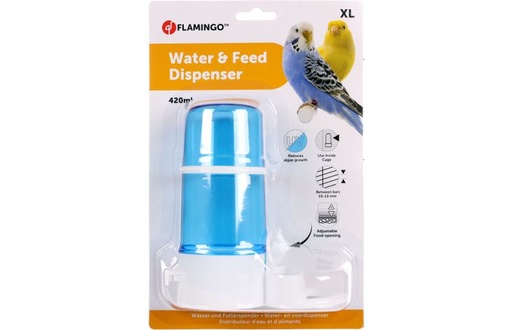 [110407] WATER & VOEDER FONTEIN KAI XL BLAUW/WIT 420ML 7,5x14,5x16,5CM