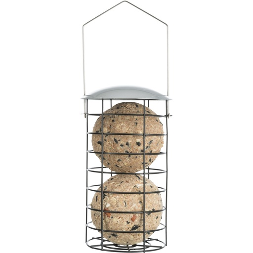 [BR_213446] Reuzenmezenbollenhouder/dak, 2 bollen, metaal, ø 11 × 20 cm, zwart