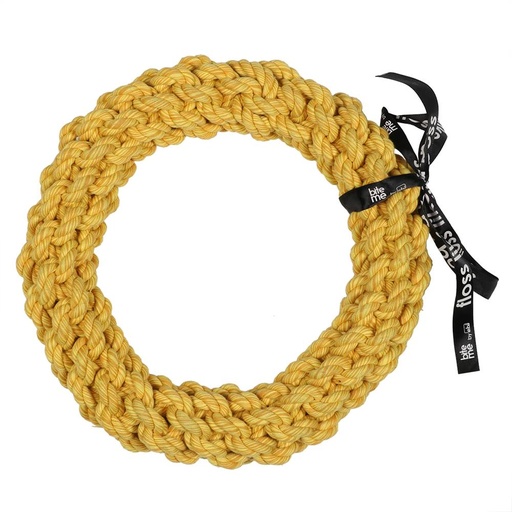 [BR_213504] 'Da-Chain' gevlochten ring 28cm geel