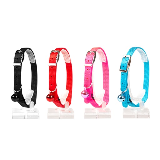 [11196] KATTENHALSBAND UNI 2 NYLON 20-30cm / 10mm gemengde kleuren