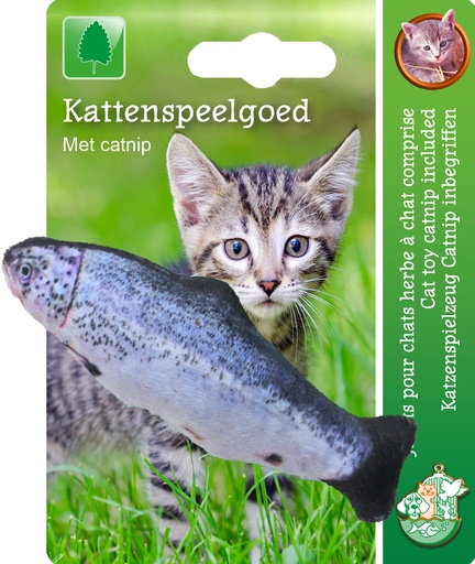 [BR_213718] Vis met catnip blauw-grijs 11cm