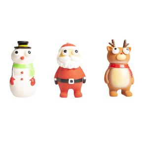 [BR_213912] Latex xmas grote ogen mix Gemengde kleuren 10cm