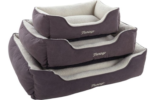 [BR_214419] # MAND ALISHA RECHTHOEKIG DONKER TAUPE 80x67x22CM