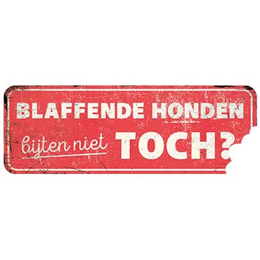 [BR_214462] Waarschuwingsbord general 3 nl 40x13x0,3cm rood