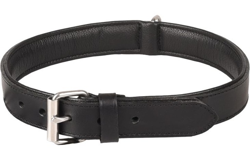 [BR_214606] HALSBAND ARIZONA LEDER ZWART 52-61CM 32MM