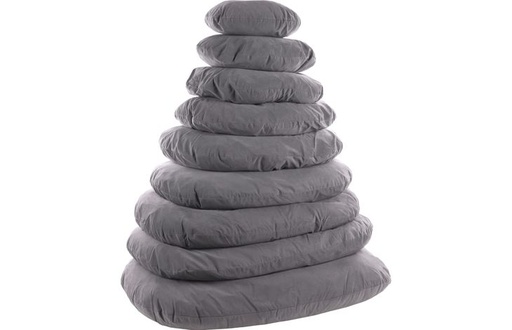 [BR_214615] # KUSSEN FELDA OVAAL+RITS GRIJS 120x84x12CM