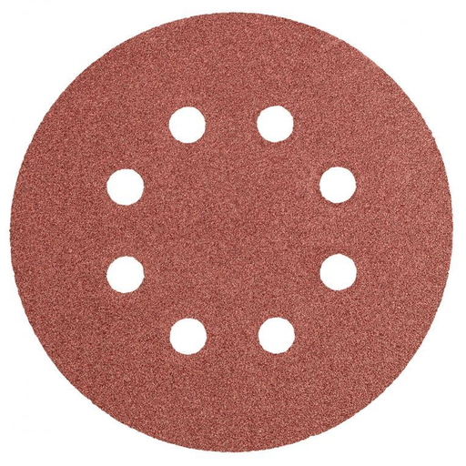 [55H942] CIRKELSCHUURPAPIER 8 GATEN 125MM VELCRO K100