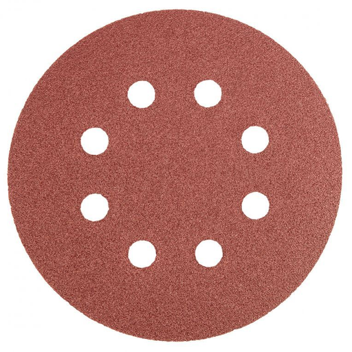 [BR_214886] CIRKELSCHUURPAPIER 8 GATEN 125MM VELCRO K120