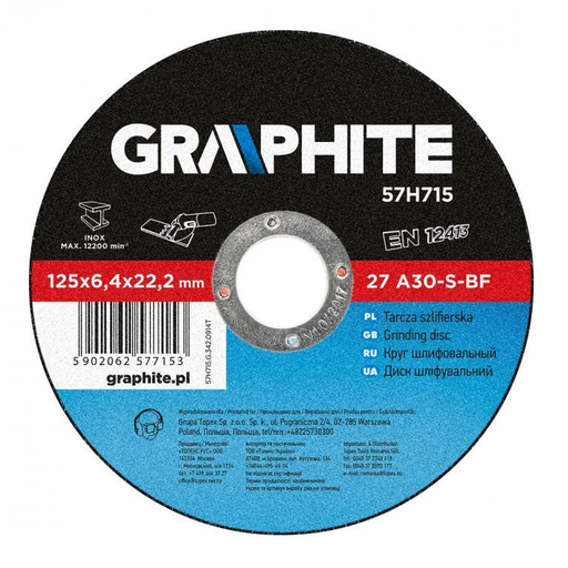 [BR_215087] # * Afbraamschijf 125x22x6,4mm Metaal