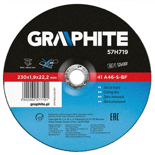 [BR_215089] Doorslijpschijf 230x22x1,9mm Metaal