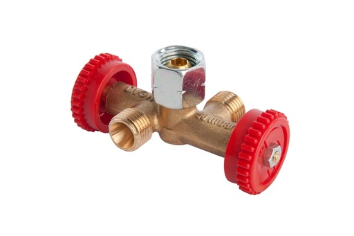 [BR_215562] 2weg kraan 1/4LBN 2X1/4LBt zonder pilaar