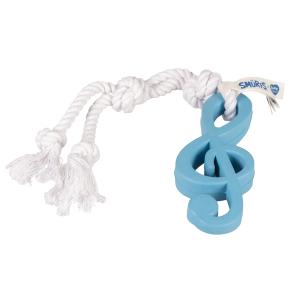 [BR_216000] Muzieksmurf rubberen speeltje 42,5x6,2x2,5cm blauw