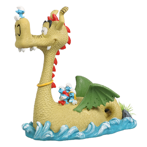 [BR_216016] Smurfen Op Water Draak 16,4x8,4x16,6cm Meerkleurig