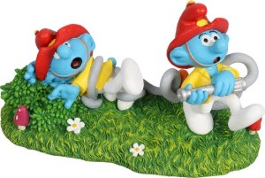 [BR_216020] Smurfen Bos Brandweer 15,7x7,2x8,6cm Meerkleurig