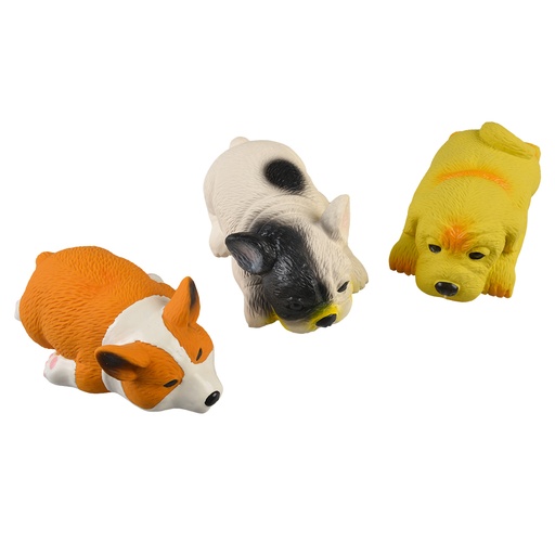 [BR_216045] Latex puppy's 15x8,4x5,8cm gemengde kleuren