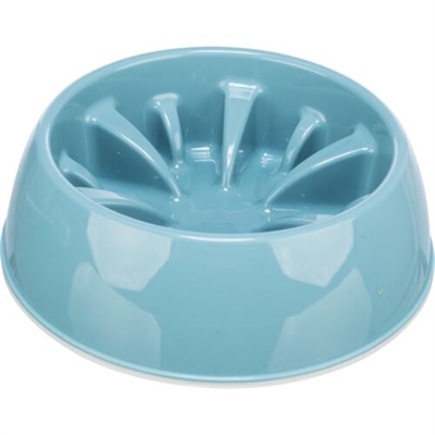 [25028] Slow Feeding voer/waterbak, kunststof/TPR, 1,4 l/ø 25 cm