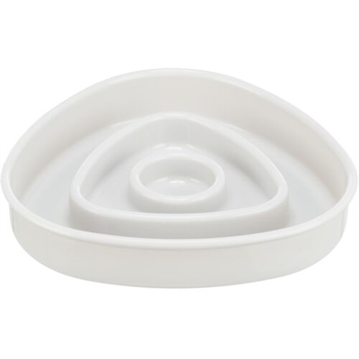 [25191               ] Slow Feeding voer/waterbak, kunststof/TPR, 0,35l/15 × 15 cm, grijs