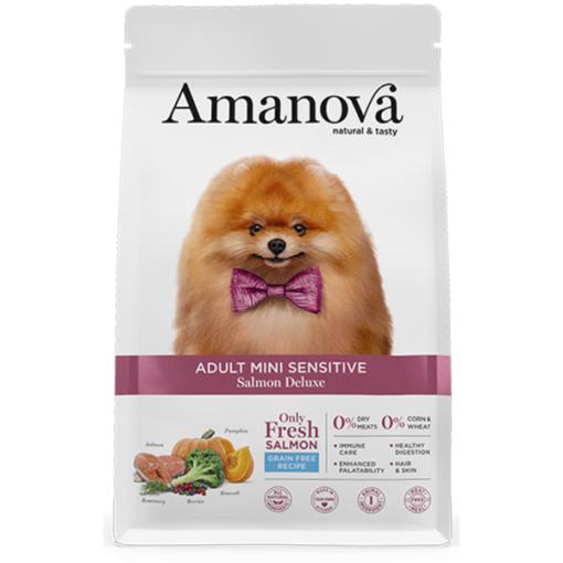[AMJ91NS02] Amanova Dog Adult Sensitive Mini Salmon Grain Free 2 kg