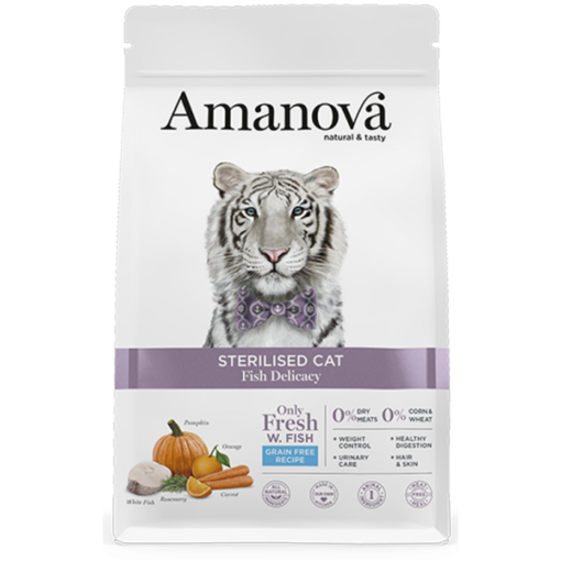 [AMA34WF5B ] Amanova Cat Sterilised White Fish Grain Free 1,5kg