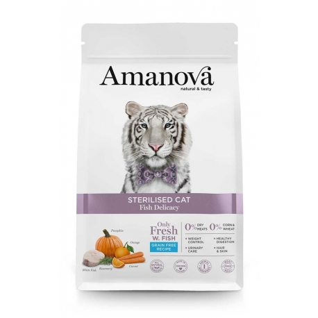 [AMA34WF04 ] Amanova Cat Sterilised White Fish Grain Free 4kg