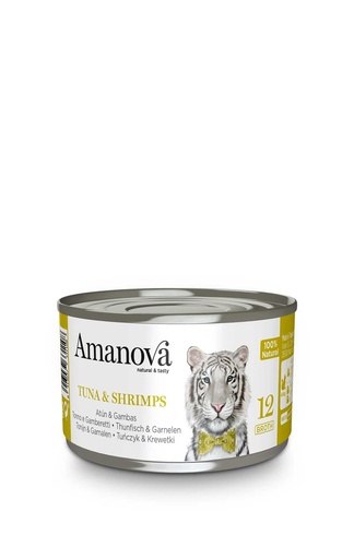[BR_216326] Amanova Can Cat 12 Tuna + Shrimps Broth