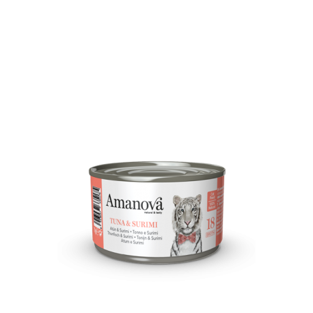 [BR_216332] Amanova Can Cat 18 Tuna / Surimi Broth