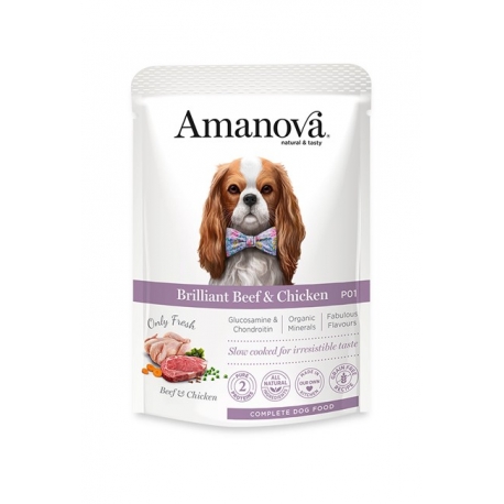 [AMT53BC1A           ] Amanova Pouch Dog P01 Brilliant Beef + Chicken 100gr