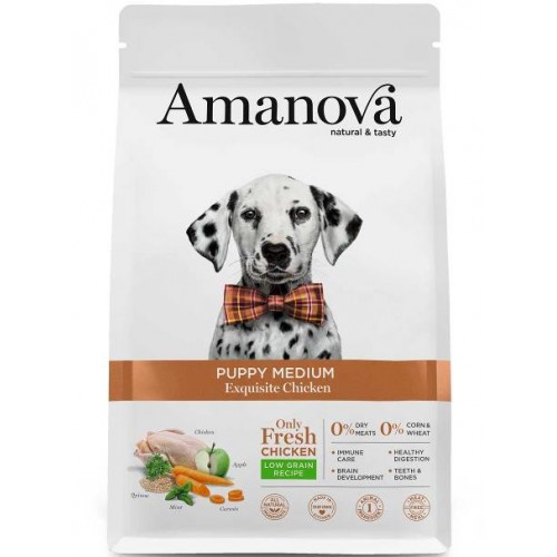 [AMJ15PM12] Amanova Dog Puppy Chicken Low Grain 12kg