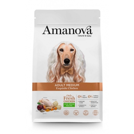 [AMJ30AM12 ] Amanova Dog Adult Chicken Low Grain 12kg