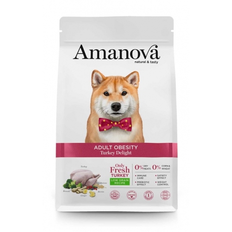 [AMJ86OT10 ] Amanova Dog Adult Obesity Turkey Low Grain 10kg
