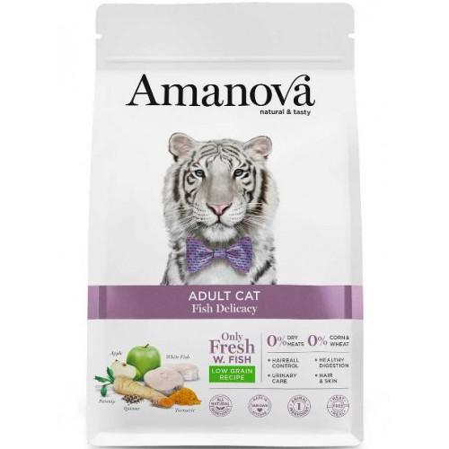 [BR_216370] Amanova Cat Adult White Fish Low Grain 6kg