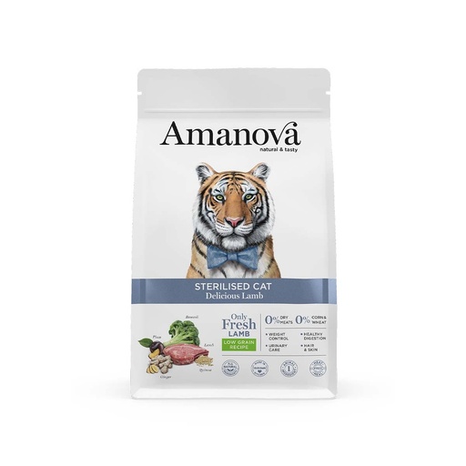 [BR_216379] Amanova Cat Sterilised Salmon Low Grain 6kg