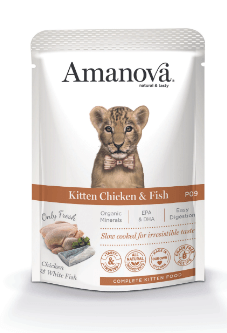 [BR_216380] Amanova Pouch Cat P09 Kitten Chicken + Fish 85gr