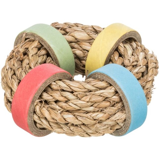 [61826] Zeegrasring met papieren ringen, ø 8 cm
