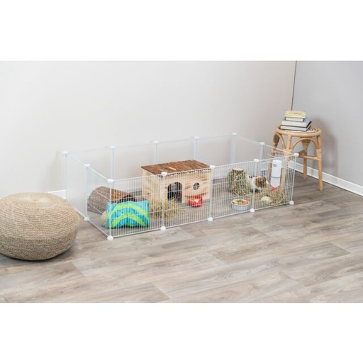 [62460] Indoor ren, metaal/kunststof, 140 × 35 × 70 cm, wit