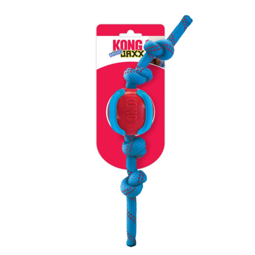 [BR_216652] Kong hond Jaxx Brights ball met touw assorti, medium